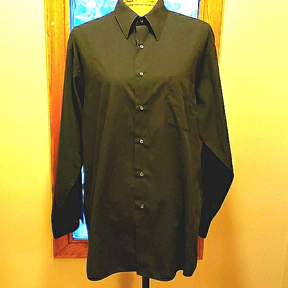 {Van Heusen}♟Dress Shirt Black, Neck 16.5 - 32/33 - Picture 2 of 4
